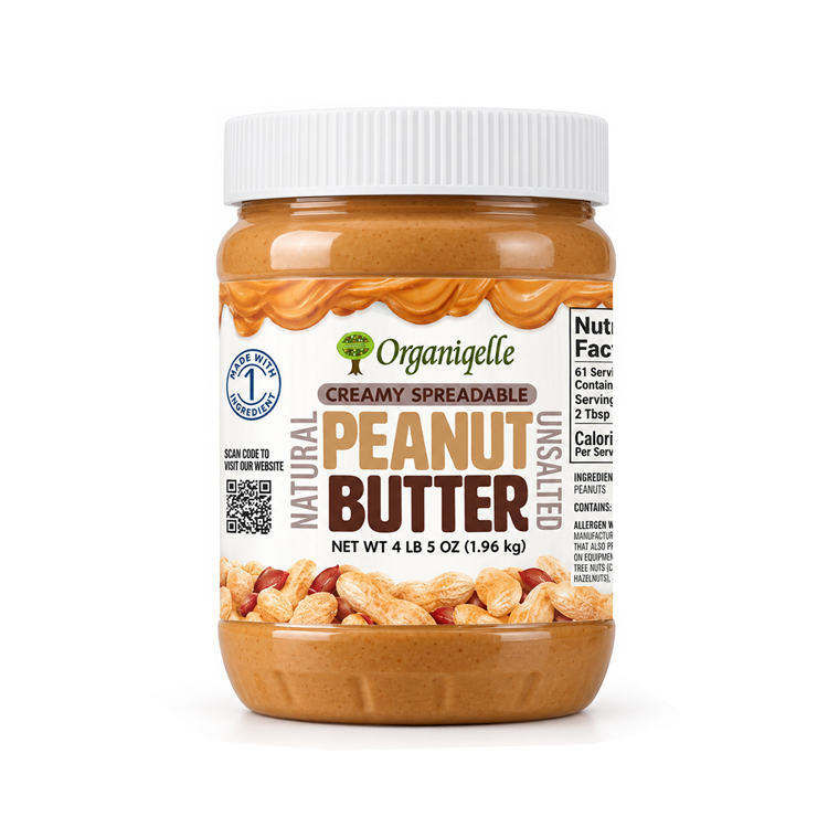Natural Creamy Spreadable Unsalted Peanut Butter