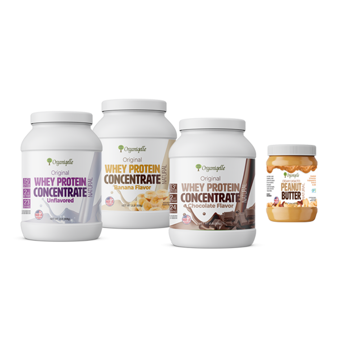 Buy One 5 lb Whey protein get one free peanut butter jar